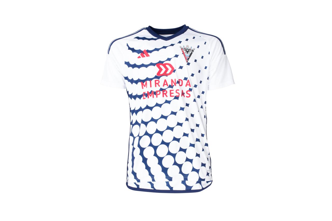 C.d. Mirandes Camiseta Oficial Adidas Blanca 2023/2024